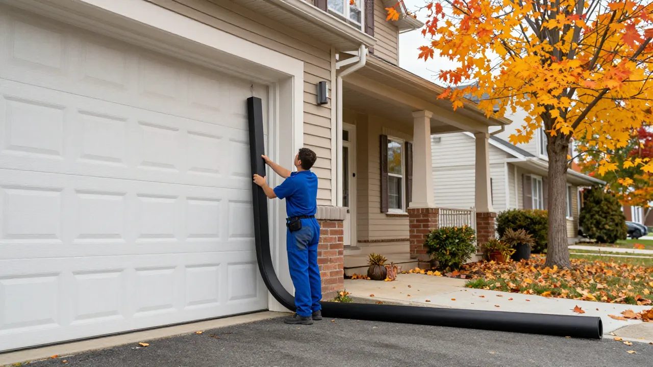 Garage door weather-seal replacement on a craftsman bungalow in Beltsville, MD — Eagle Garage Door
