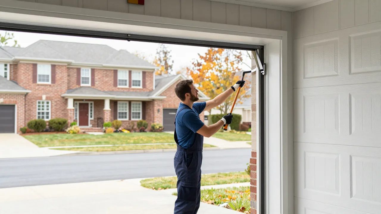 Off-track garage door repair at a home in District Heights, MD — Eagle Garage Door