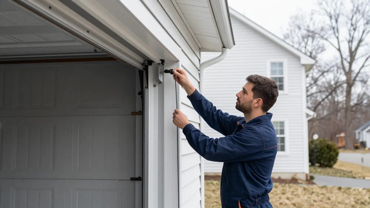 Garage door cable and roller replacement at a split-level home in Randallstown, MD — Eagle Garage Door